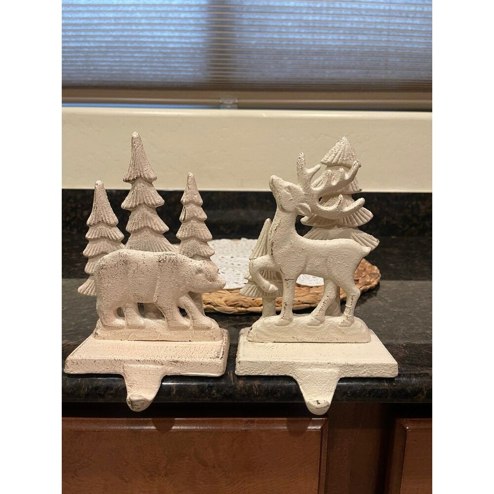 2 Woodland Animal Stocking Holders